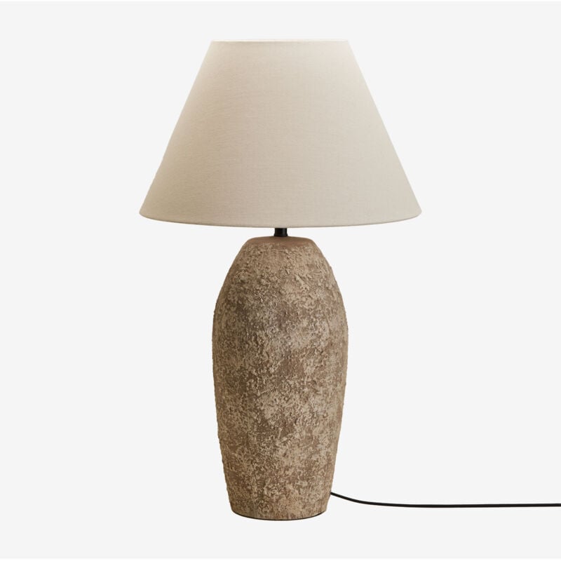 foto del prodotto lampada da tavolo in ceramica e lino rilatos sklum