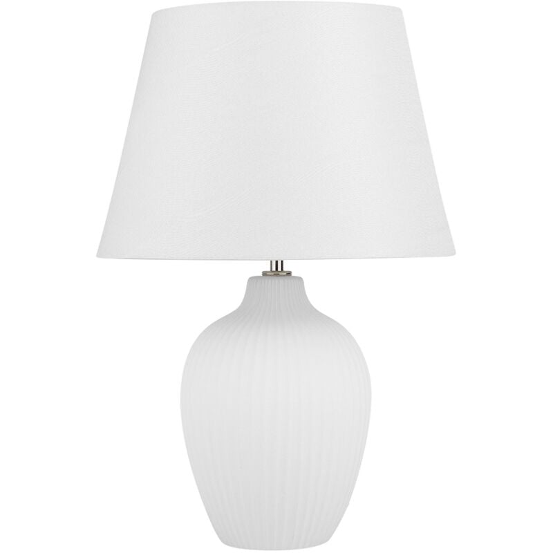 foto del prodotto lampada da tavolo in ceramica in color bianco fergus