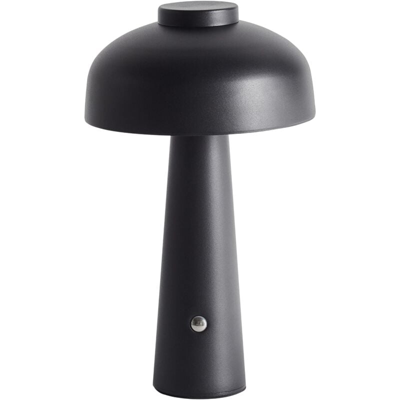 foto del prodotto lampada da tavolo in ferro con luce led wireless fungo nero agusan