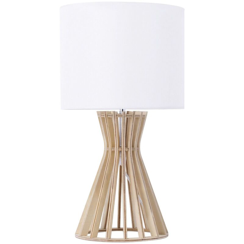 foto del prodotto lampada da tavolo in legno color bianco carrion