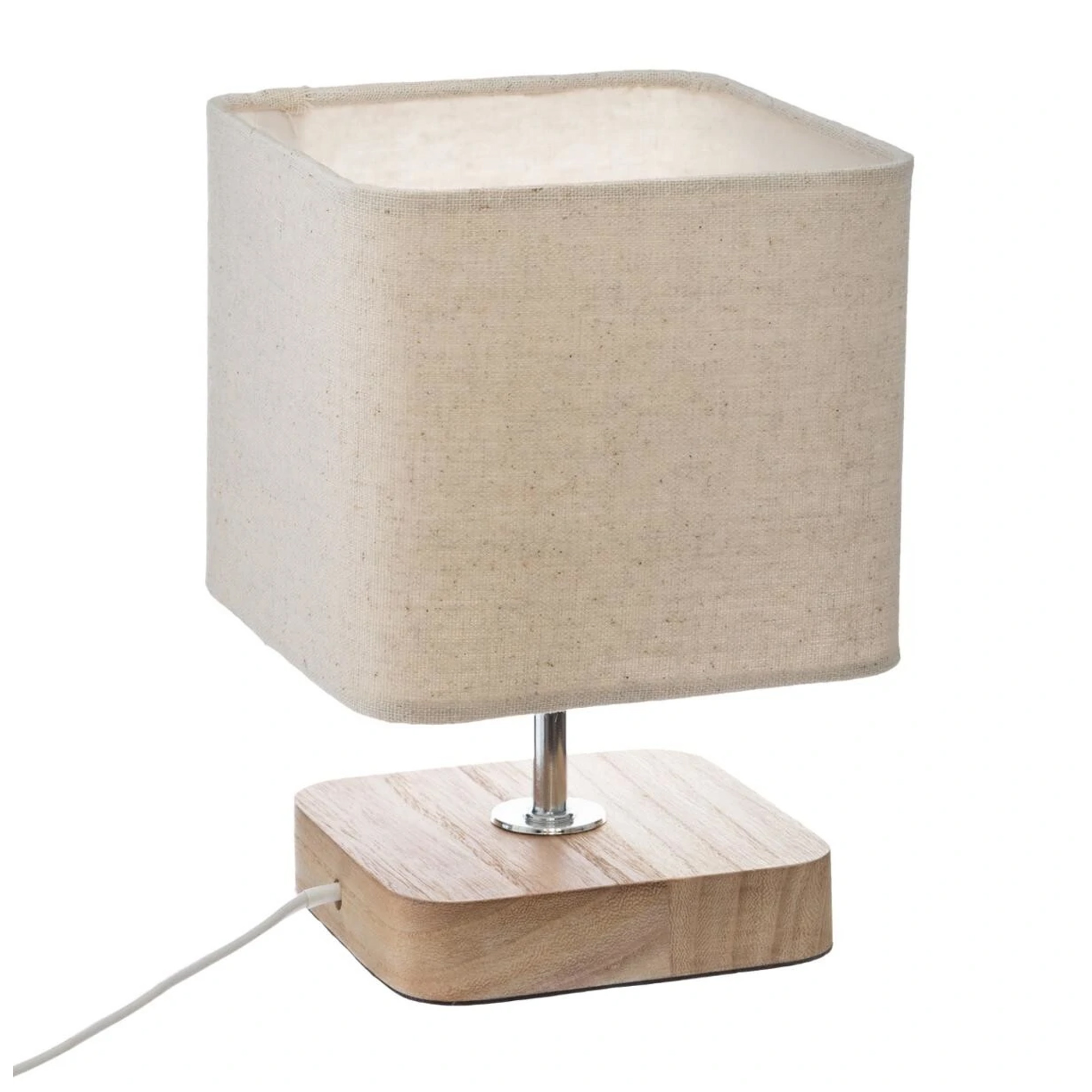 foto del prodotto lampada da tavolo in legno marrone atmosphera 21 cm design spettacolare