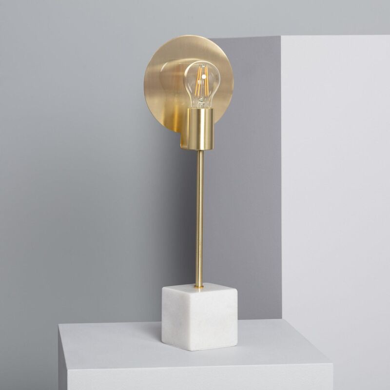 foto del prodotto lampada da tavolo in marmo e metallo argos oro
