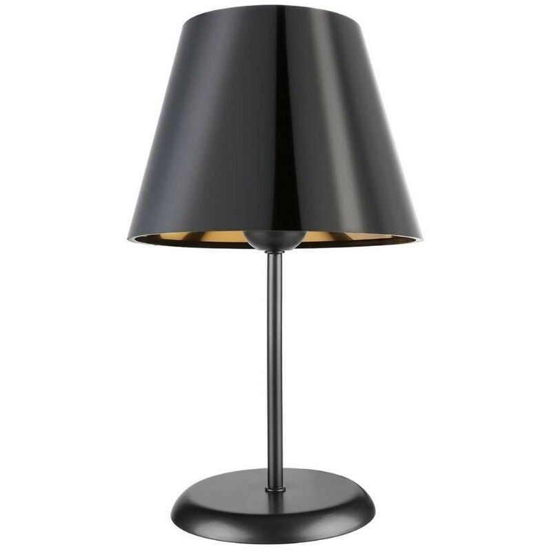 immagine 0 del prodotto lampada da tavolo in metallo e paralume tessuto nero verda