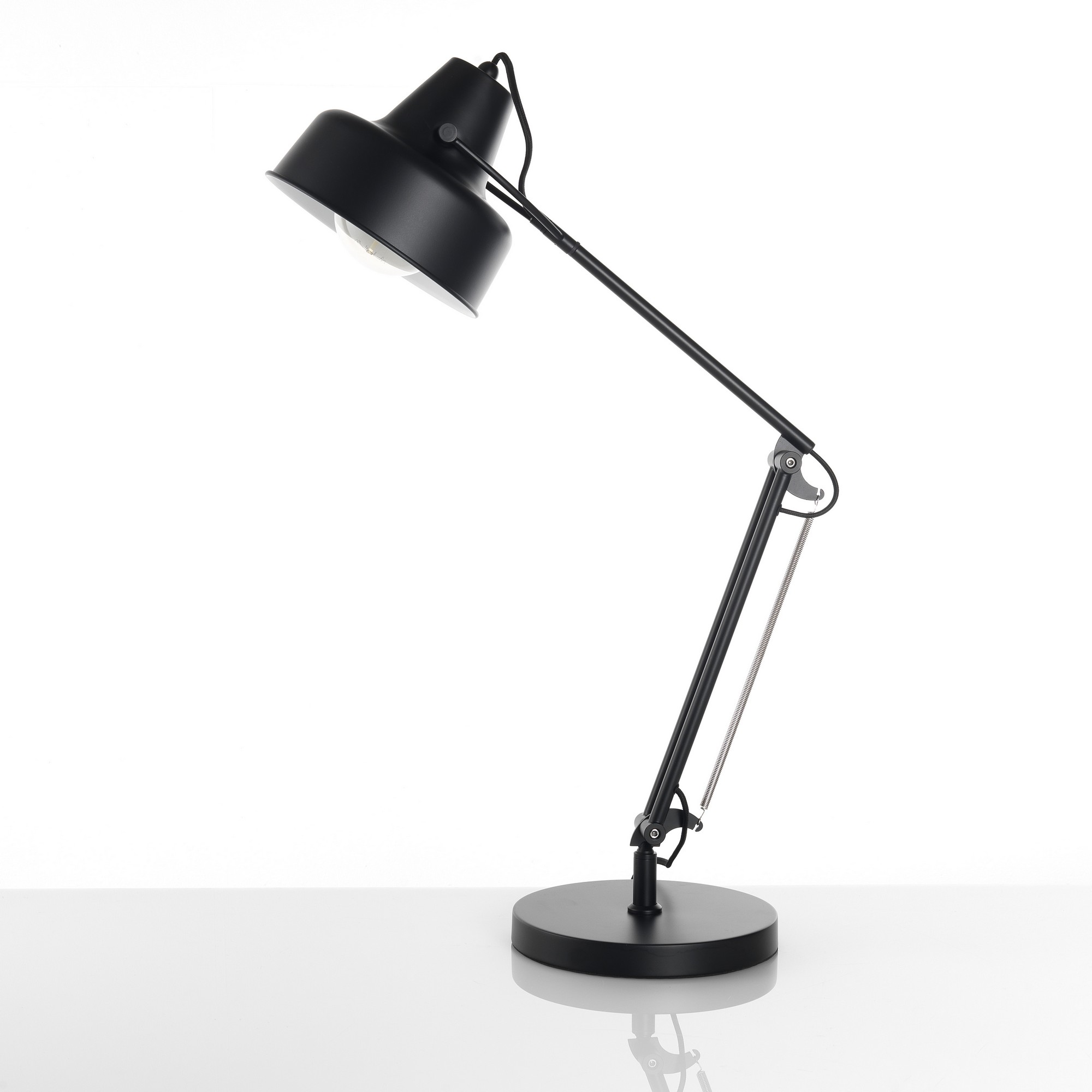 foto del prodotto lampada da tavolo in metallo nero cm. h.65 x l.21,5 x p.45