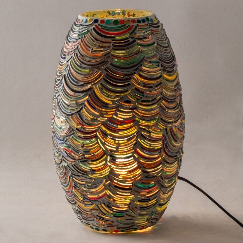 foto del prodotto lampada da tavolo in mosaico in stile etnico per arredare la tua casa con eleganza e originalit 