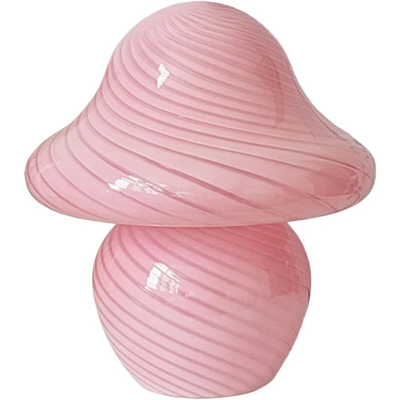 foto del prodotto lampada da tavolo in pietra e vetro fum marrone rosa tricolore twill oscurante
