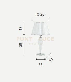 foto del prodotto lampada da tavolo in vetro ottano h46 lt.debussy ott