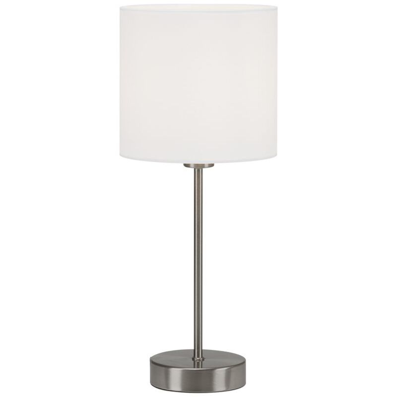 foto del prodotto lampada da tavolo incl. interruttore e14 25 w bianco metallo tessuto brilo ner