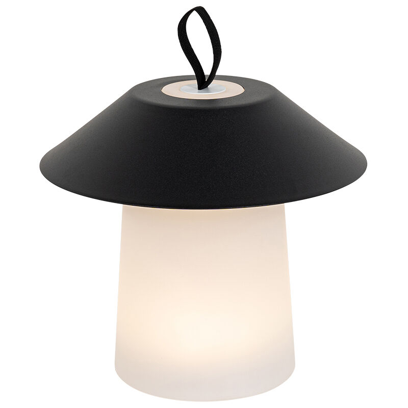 foto del prodotto lampada da tavolo ivan design plastico,acciaio nero tondo non sostituibile led max. 1 x 3 watt qazqa
