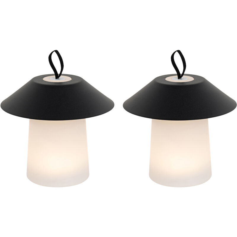 foto del prodotto lampada da tavolo ivan design plastico,acciaio nero tondo non sostituibile led max. 1 x 3 watt qazqa