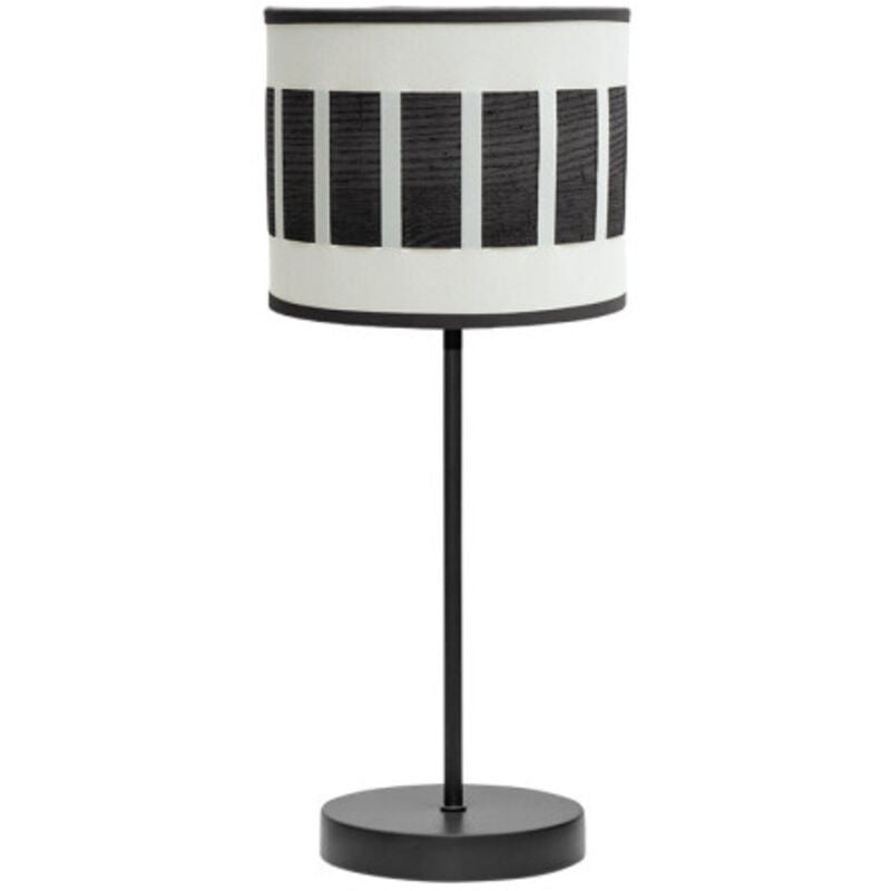 foto del prodotto lampada da tavolo ivanna 1xe14 nero bianco nero legno 43x17x17 cm