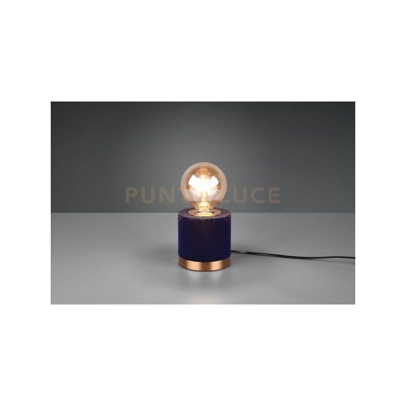 foto del prodotto lampada da tavolo judy base metallo ottone satinato r50691012 blu