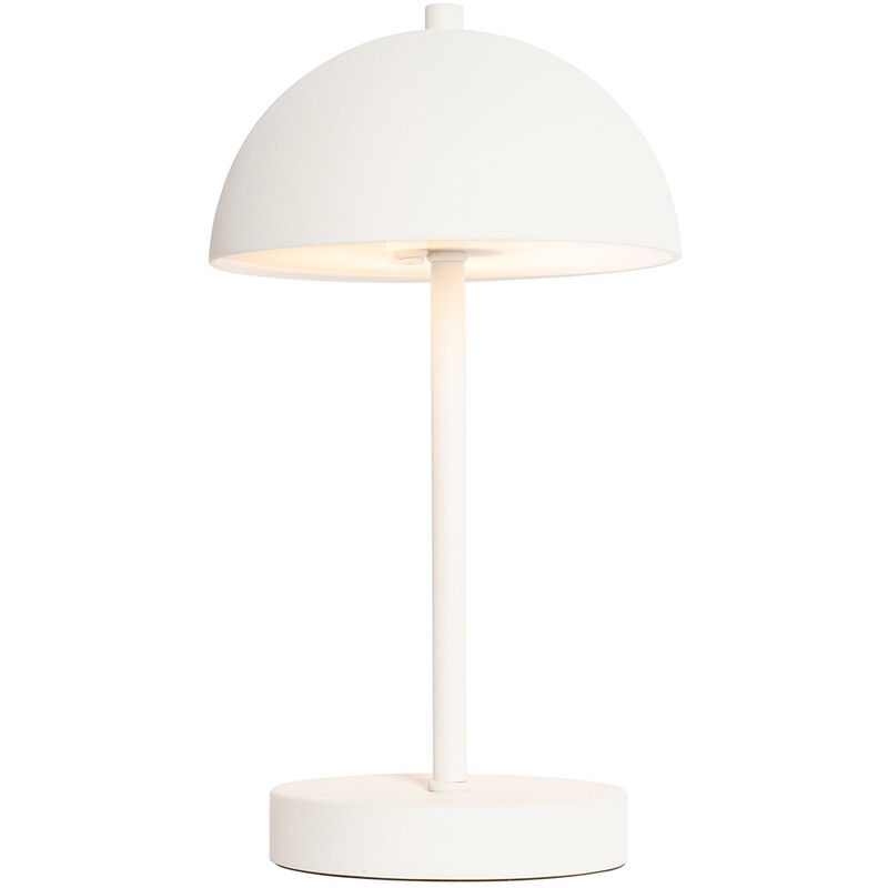 foto del prodotto lampada da tavolo keira moderno plastico,acciaio bianco tondo non sostituibile led max. 1 x 3.5 watt qazqa