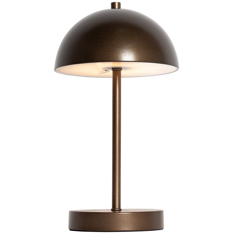 foto del prodotto lampada da tavolo keira moderno plastico,acciaio bronzo tondo non sostituibile led max. 1 x 3.5 watt qazqa