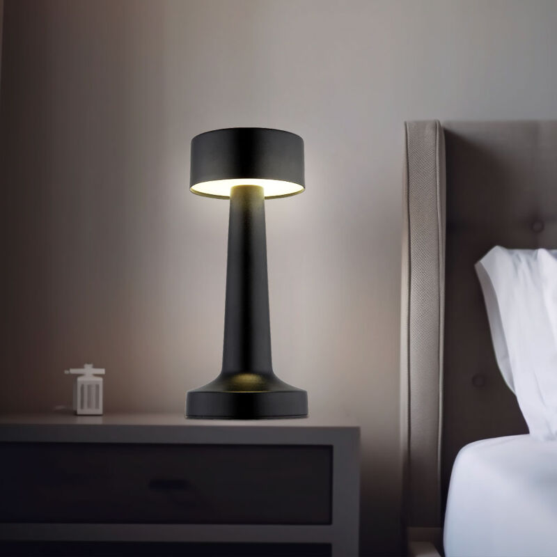 foto del prodotto lampada da tavolo lampada da camera da letto lampada da soggiorno, in metallo e plastica, interruttore cct dimmerabile a batteria, 1,2w 65lm 2700k