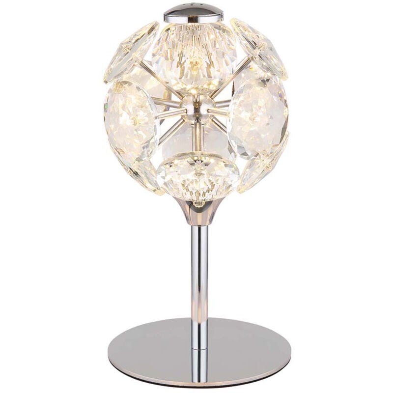foto del prodotto lampada da tavolo lampada da soggiorno lampada da tavolo lampada da comodino lampada laterale, vetro metallico, led 8w 600lm bianco caldo, h 26,5 cm