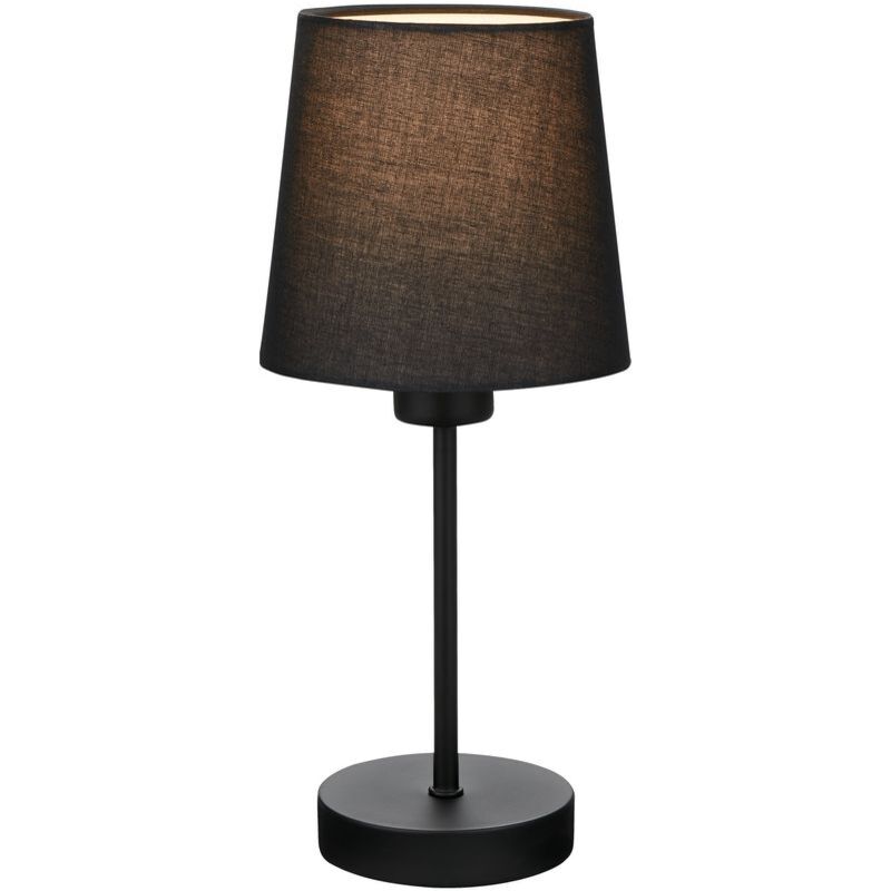 foto del prodotto lampada da tavolo lampada da tavolo 1xe14 paralume in tessuto nero 25w interruttore a cavo briloner