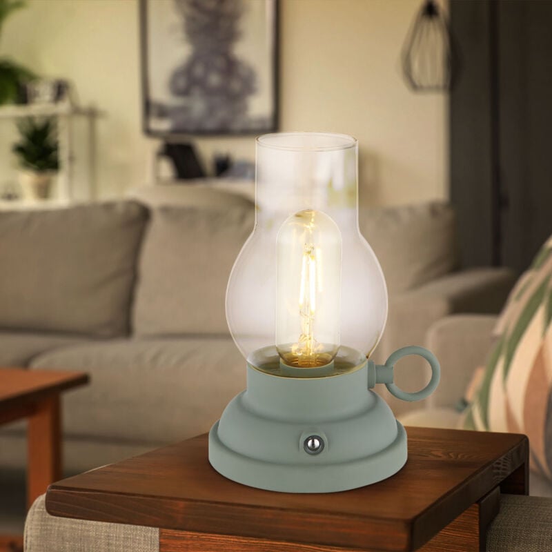 foto del prodotto lampada da tavolo lampada da tavolo a batteria ricaricabile usb dimmerabile lampada da comodino lampada a tempesta touch dimmer, opale, led 1w 65lm