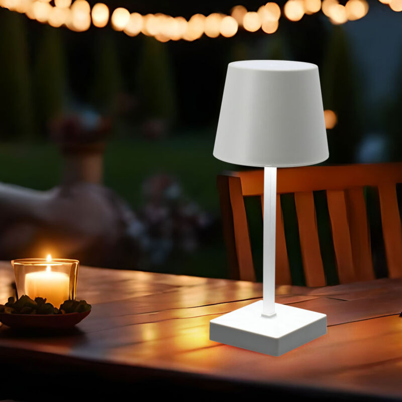 foto del prodotto lampada da tavolo lampada da tavolo interna a batteria ricaricabile lampada da comodino a 3 stadi dimmerabile usb, bianco, led bianco caldo, lxpxa