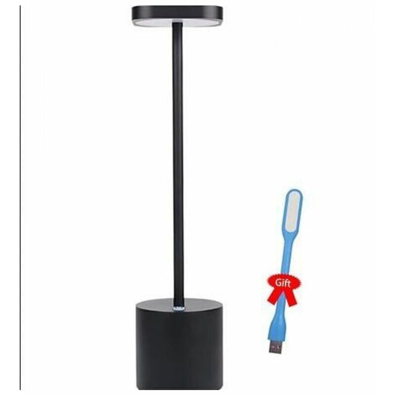 foto del prodotto lampada da tavolo lampada da tavolo moderna a led senza fili ricaricabile tramite usb con 2 modalit alluminio dimmerabile per ristorante,