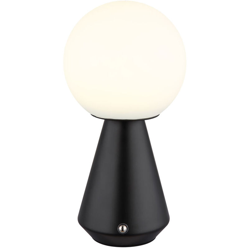 foto del prodotto lampada da tavolo lampada da tavolo ricaricabile usb cct nero dimmerabile lampada da comodino touch dimmer, opale, led 1,5w 140lm bianco caldo bianco