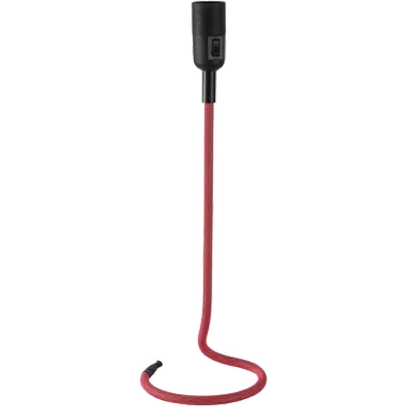 foto del prodotto lampada da tavolo lampada da tavolo rossa lampada laterale lampada da soggiorno a led retr in tessuto, 8w 280lm bianco caldo, pxa 16 x 46,5 cm