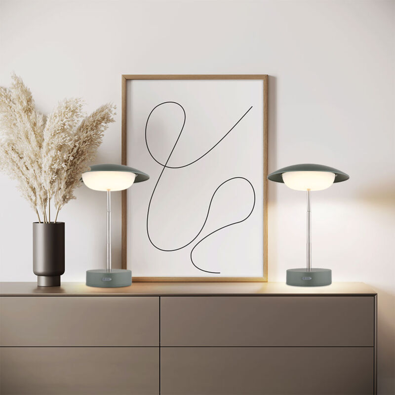 foto del prodotto lampada da tavolo lampada da tavolo touch dimmer batteria ricaricabile regolabile in altezza lampada da comodino led verde, 1w bianco caldo, dxh