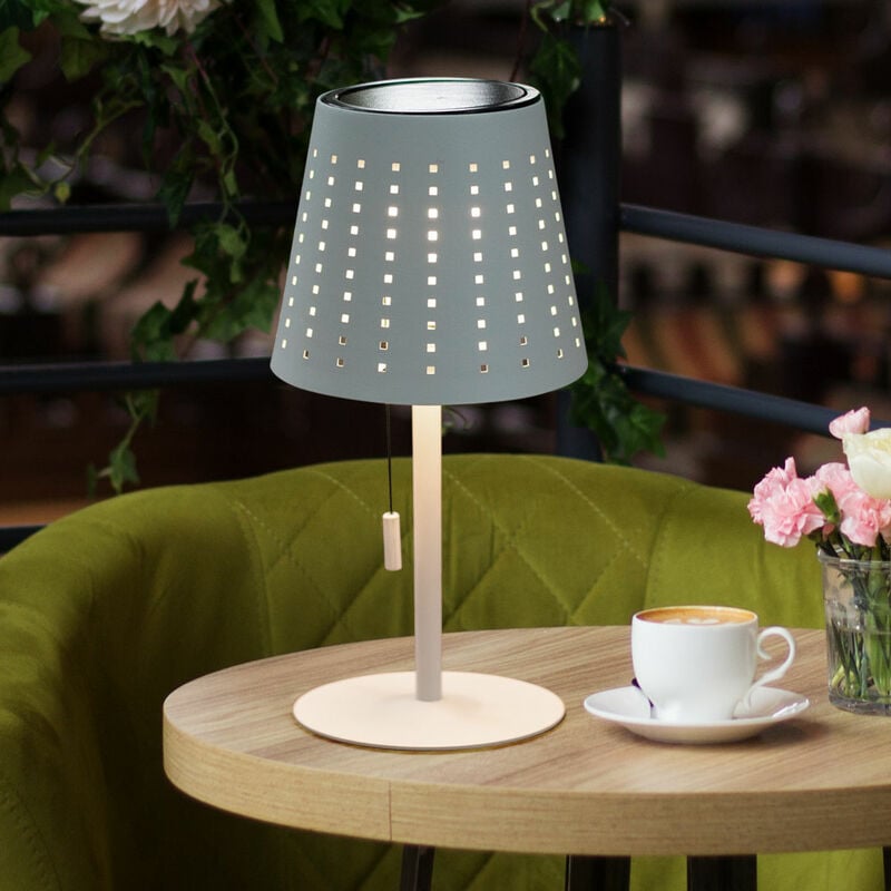 foto del prodotto lampada da tavolo, lampada solare, luce da esterno, lampada da terrazza, timer cavo usb, batteria ricaricabile, interruttore dimmerabile a tirante