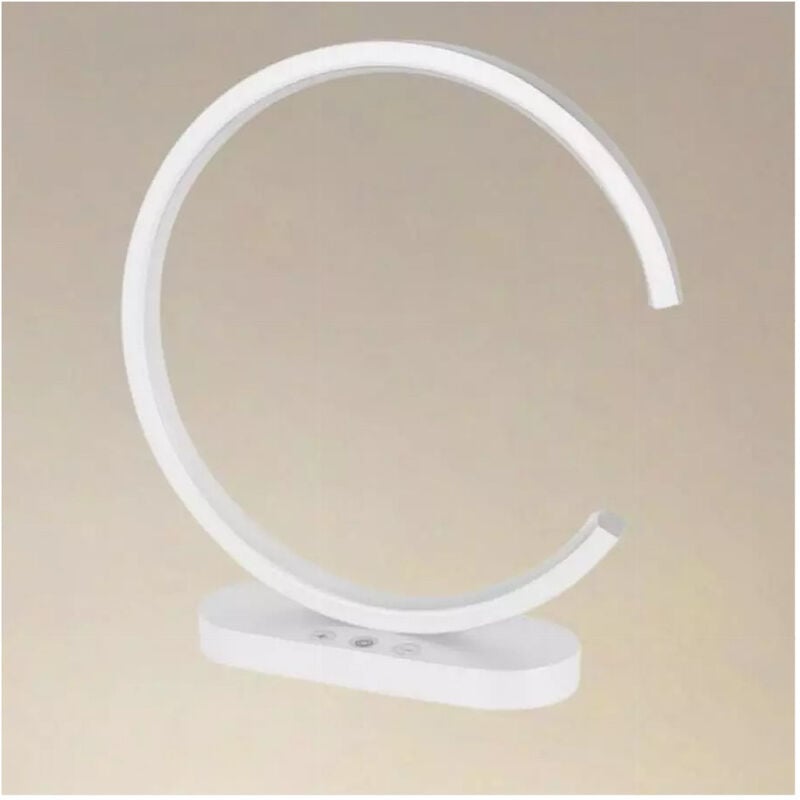 foto del prodotto lampada da tavolo led 12w design curva bianco touch scrivania comodino ip20 32736 trade shop traesio