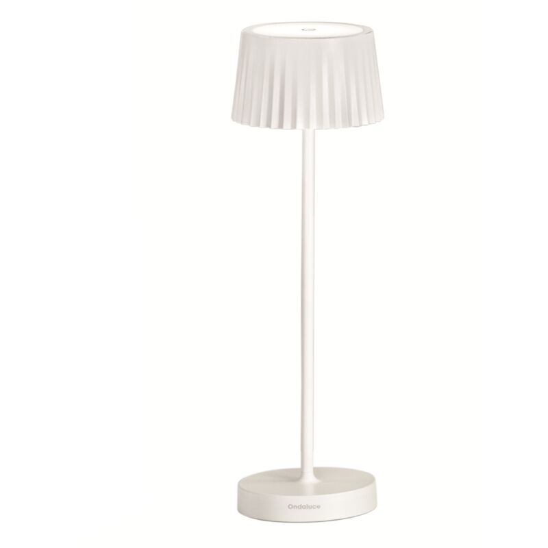 foto del prodotto lampada da tavolo led 12x38 cm senza fili ricaricabile usb touch macao bianco
