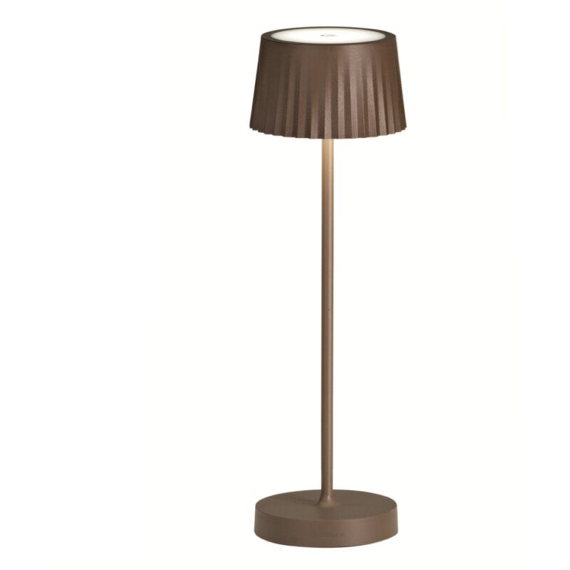 foto del prodotto lampada da tavolo led 12x38 cm senza fili ricaricabile usb touch macao corten