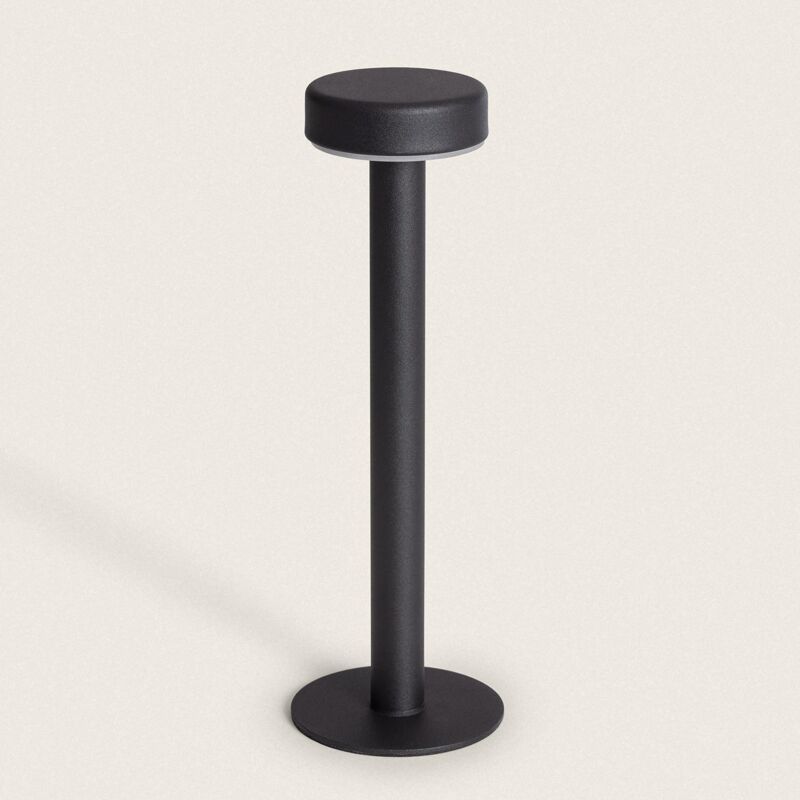 foto del prodotto lampada da tavolo led 2w portatile con batteria usb ricaricabile bunza nero