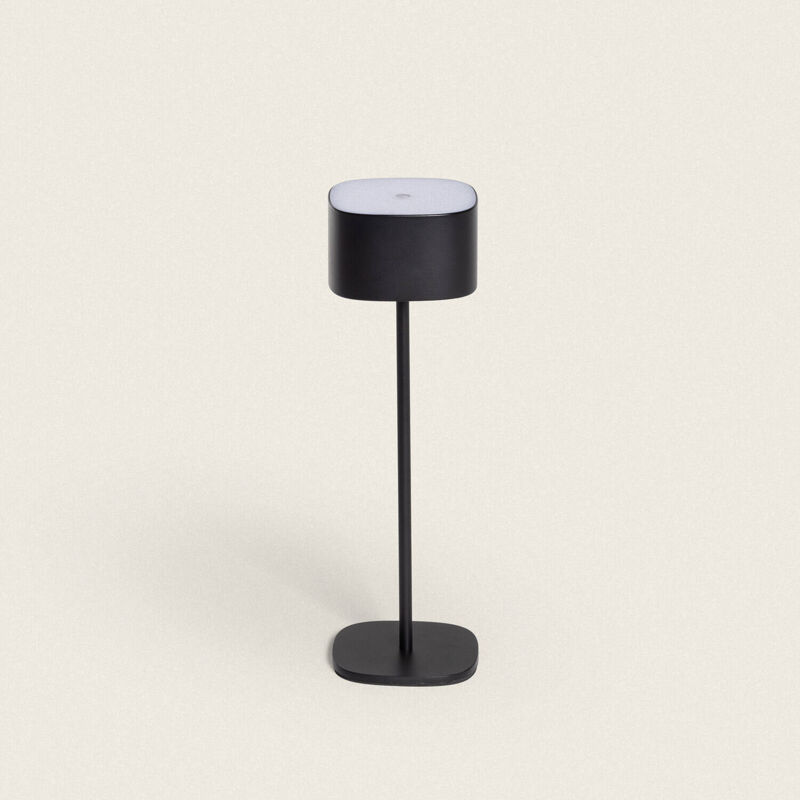 foto del prodotto lampada da tavolo led 2w portatile con batteria usb ricaricabile mounka square nero