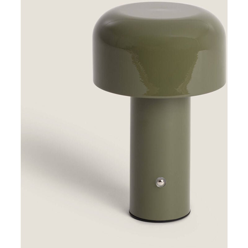 foto del prodotto lampada da tavolo led 2w portatile metallo con batteria usb ricaricabile zaipi verde
