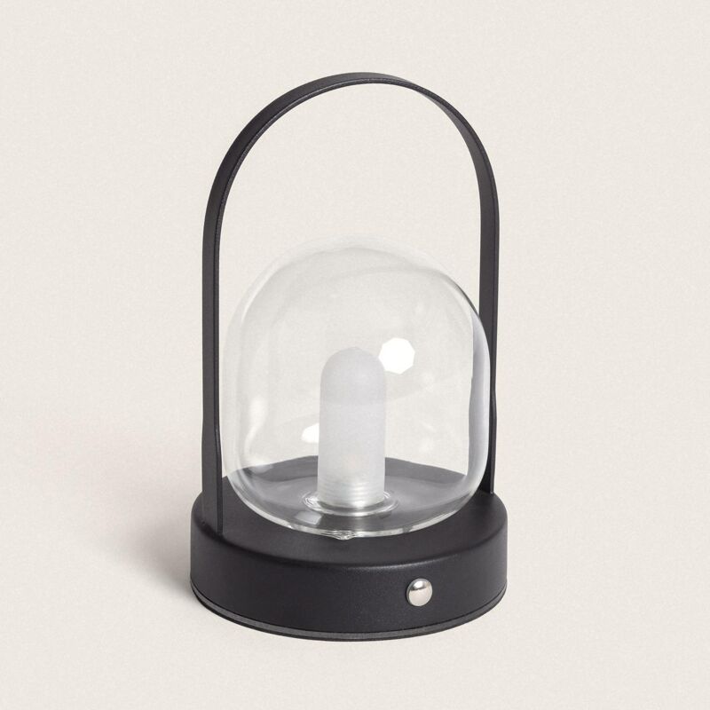 foto del prodotto lampada da tavolo led 3w portatile con batteria usb ricaricabile olena nero