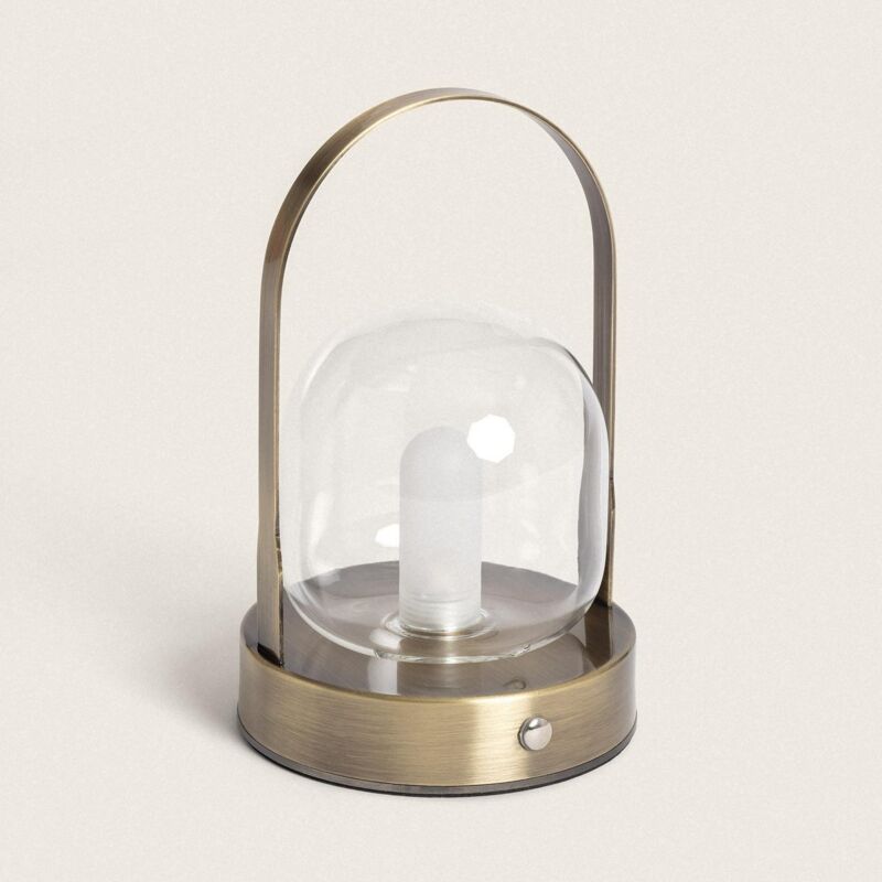 foto del prodotto lampada da tavolo led 3w portatile con batteria usb ricaricabile olena oro