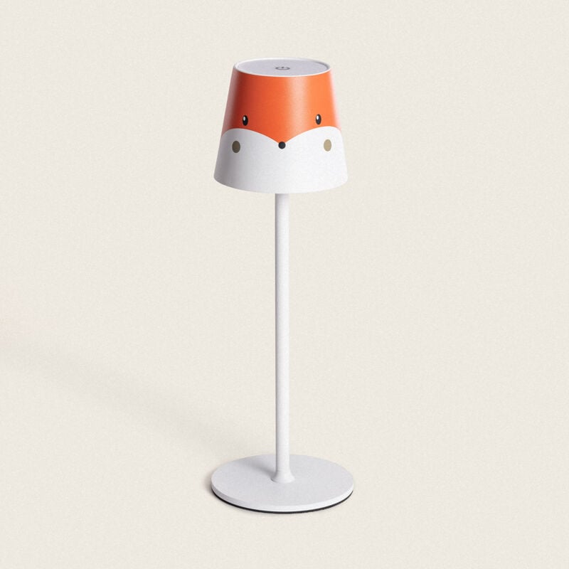 foto del prodotto lampada da tavolo led 3w portatile in metallo con batteria ricaricabile usb anisa kids arancione
