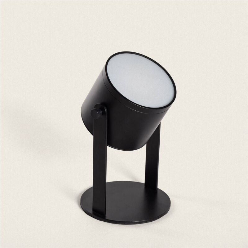 foto del prodotto lampada da tavolo led 6w portatile con batteria usb ricaricabile devin nero