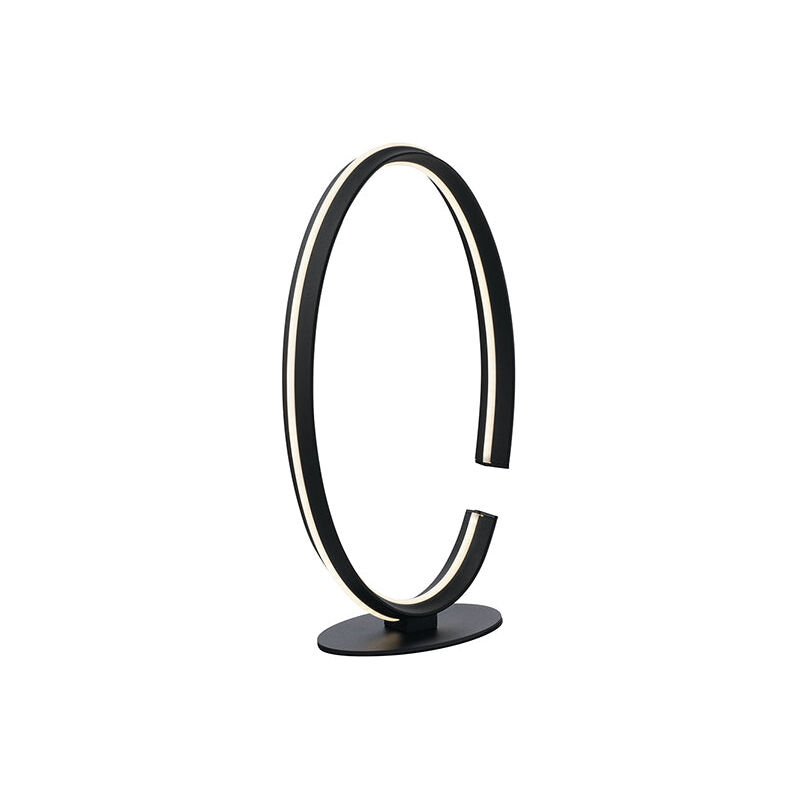 foto del prodotto lampada da tavolo led clarke con fine montatura in alluminio nero 3000k luce calda nero