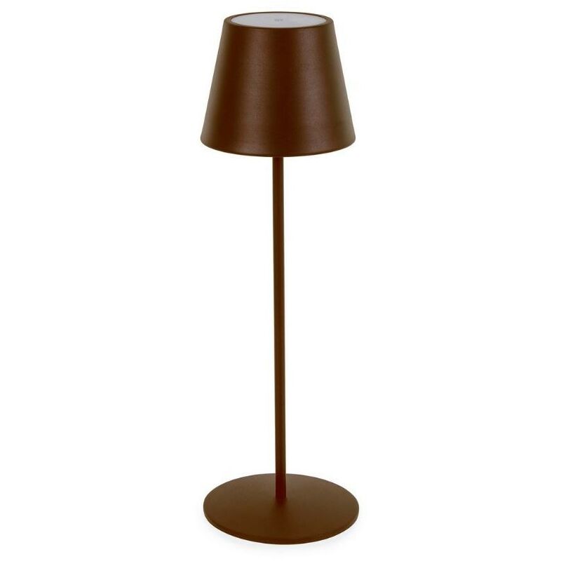 foto del prodotto lampada da tavolo led etna marrone h38 cm bizzotto