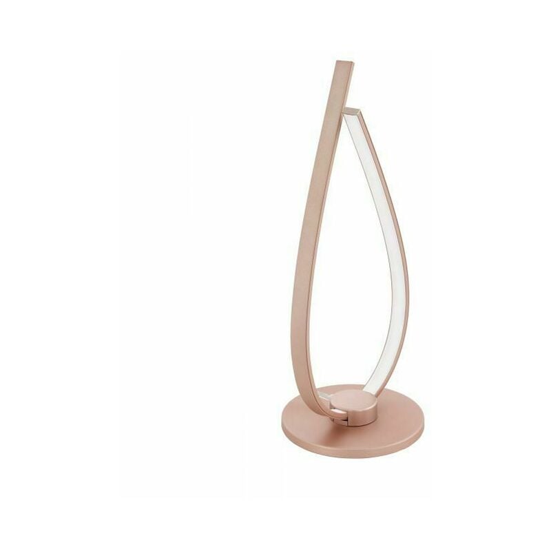 foto del prodotto lampada da tavolo led in alluminio illuminazione interno oro rosa palozza eglo