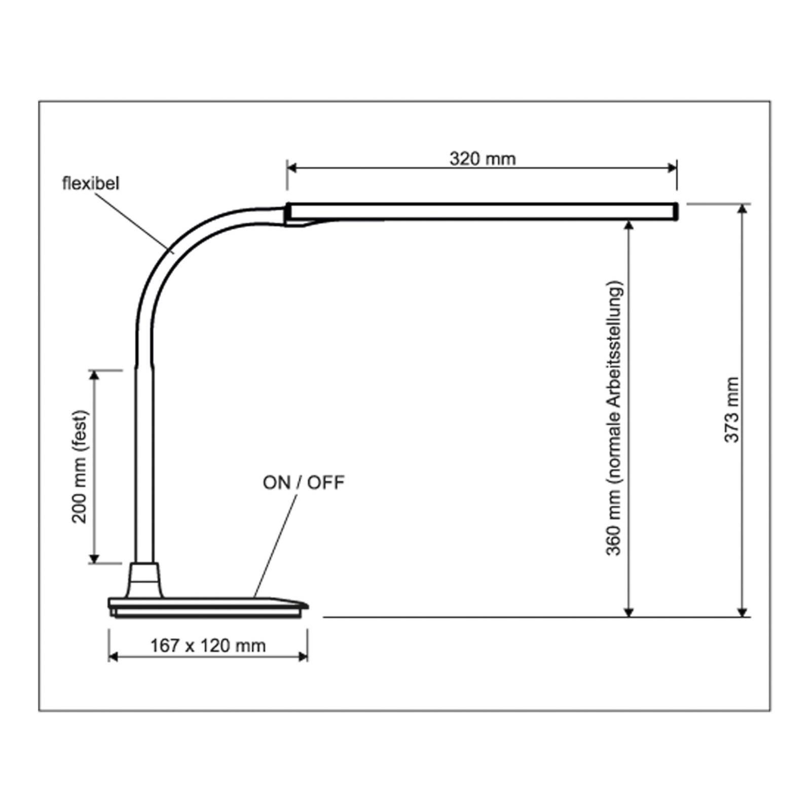 foto del prodotto lampada da tavolo led maulpirro, bianco, altezza 37 cm, dimmerabile