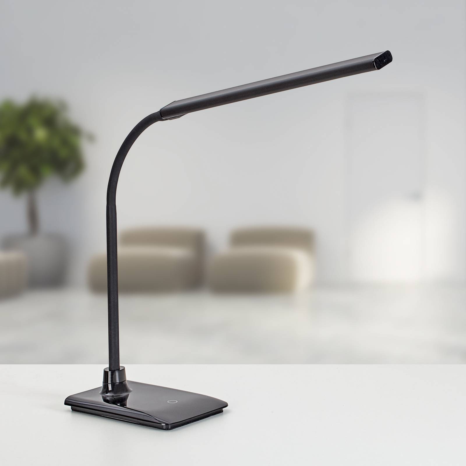 foto del prodotto lampada da tavolo led maulpirro, nera, 37 cm, dimmerabile