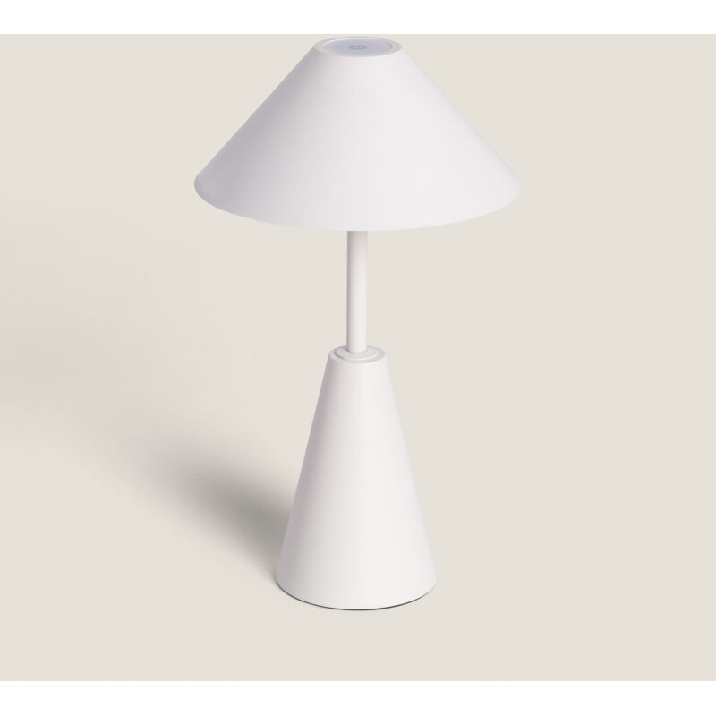 foto del prodotto lampada da tavolo led portatile 3w per esterni metallo con batteria ricaricabile chamle bianco