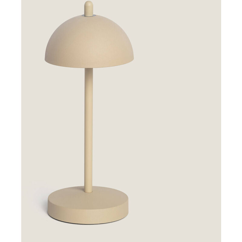 foto del prodotto lampada da tavolo led portatile con batteria usb ricaricabile pirinoa beige