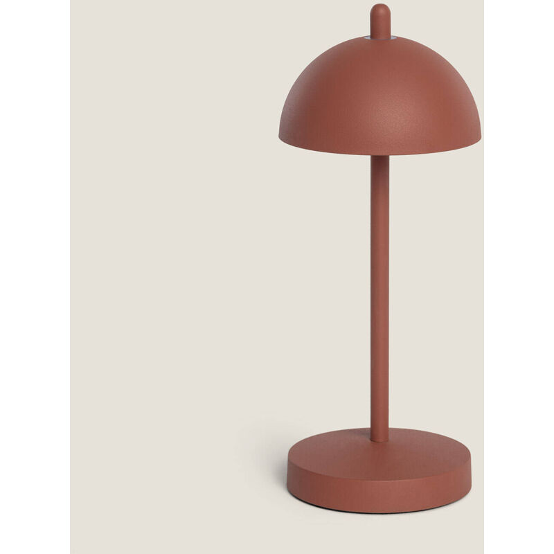 foto del prodotto lampada da tavolo led portatile con batteria usb ricaricabile pirinoa terracotta