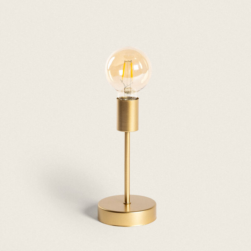 foto del prodotto lampada da tavolo led portatile metallo zoe oro