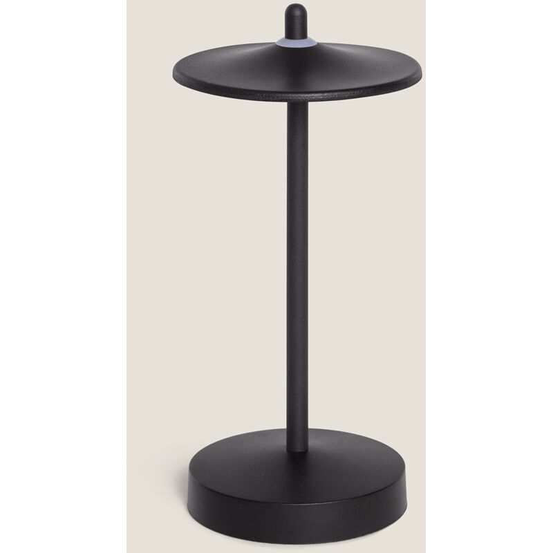 foto del prodotto lampada da tavolo led portatile per esterni con batteria usb ricaricabile milevani nero