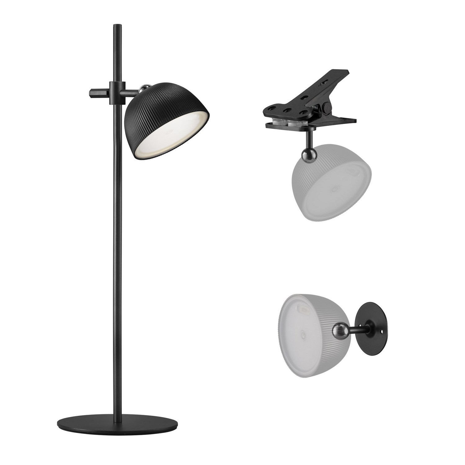 foto del prodotto lampada da tavolo led ricaricabile ip54 colore nero mod. magnetika