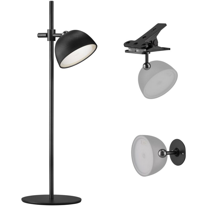 foto del prodotto lampada da tavolo led ricaricabile ip54 mod. magnetika colore nero